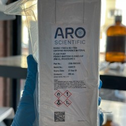 CRM-PMGO01 - Flash Point Certified Reference Material, Diesel, Pensky-Martens Closed Cup (PMCC), ASTM D93, Procedure A, ISO/IEC 17025 & ISO 17034 Certified. Brand: ARO Scientific - UK