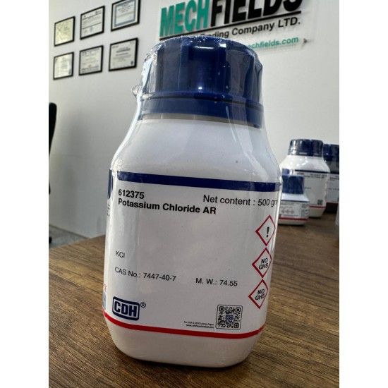 612375 Potassium Chloride AR Meets of IP, BP, Ph. Eur. (500 gm) CDH
