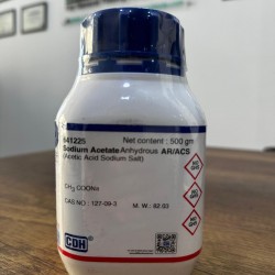 Sodium Acetate Anhydrous AR/ACS 99.0% 500 gm CDH