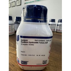 Sodium Hydroxide Pellets AR Meets of BP, USP, Ph. Eur. 98.0% (500 gm) CDH