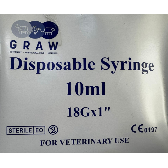 GRAW 10mL Disposable Syringe 