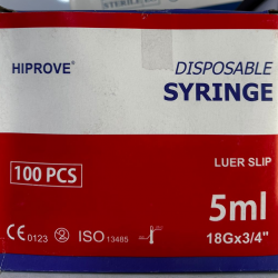 HIPROVE 5mL Syringe Luer Slip (Push-on connection)