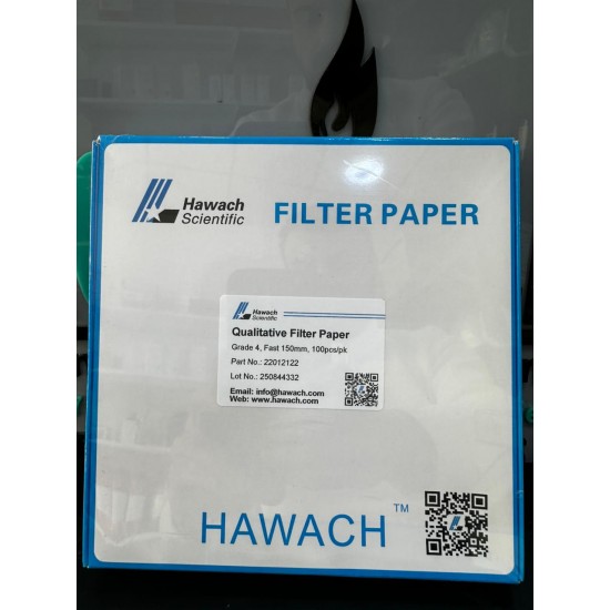 Hawach Scientific Grade 4 Qualitative Filter Paper. (Fast / Coarse Retention) 150 mm 100 pieces per pack
