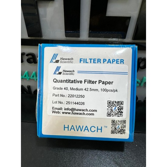 Hawach Quantitative Filter Paper (Grade 40) (Medium) Diameter 42.5 mm 100 Pieces per pack