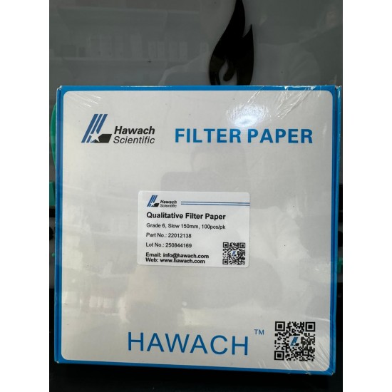 Qualitative Filter Paper (Grade 6)  150 MM 100 Pieces per pack Hawach 