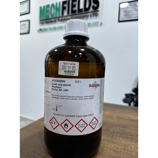 Acetic acid glacial Lab grade for analysis 2.5 Lt., purity 99.0 Scharlau AC03422500