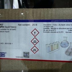 Paraffin Liquid Heavy (also suitable for Oil Bath), CAS no. 8012-95-1, 25Lt. - CDH