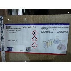 Paraffin Liquid Heavy (also suitable for Oil Bath), CAS no. 8012-95-1, 25Lt. - CDH