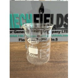 Beaker, 500ml, Low Form Graduated Measuring with Spout - 3.3 Borosilicate Glass - China