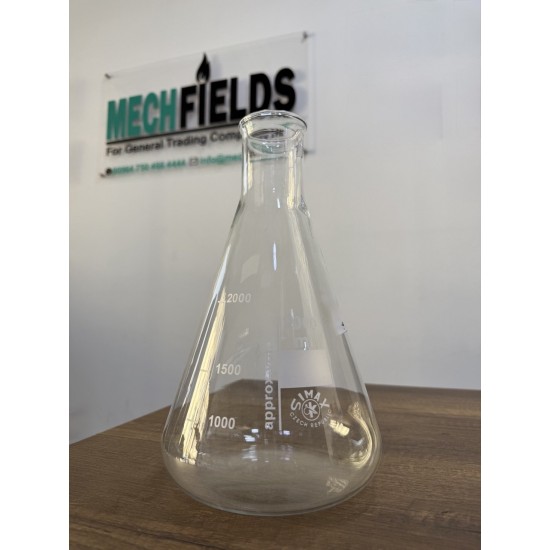 Conical flask 2000ml, 3.3 Borosilicate Glass - OMSONS Germany