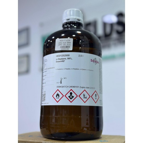 Heptane-n, Lab grade for analysis, 2.5 Lt., purity 99.0 Scharlau