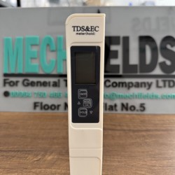 E-1 EC TDS Temp Meter: Conductivity 0-9999 us per cm, TDS 0-9999 ppm, Resolution 1 us per cm and 1 ppm, Accuracy plus minus 2 percent, automatic calibration, temperature 0-60.0 C, Joan Lab.