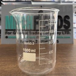 Beaker, 1000ml, Low Form Graduated Measuring with Spout - 3.3 Borosilicate Glass