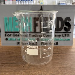 Beaker, 2000ml, Low Form Graduated Measuring with Spout - 3.3 Borosilicate Glass