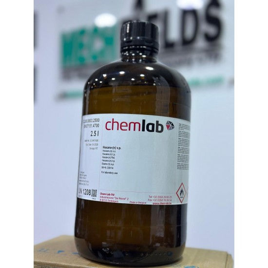 n-Hexane 99% Lab grade for analysis, 2.5 Lt. CL00.0803.2500 ChemLab