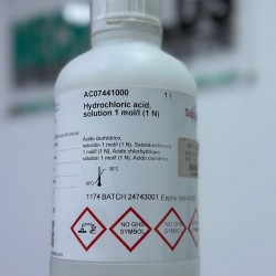 Hydrochloric acid (HCl) 1 mol/l (1N), 1Lt. Scharlau