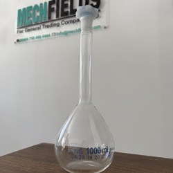 Volumetric Flask 1000 mL, White Color, Boro 3.3 Material, Joan Lab.