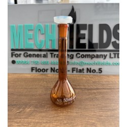 Volumetric Flask 50 mL, Amber Color, Boro 3.3 Material, Joan Lab.