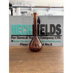 Volumetric Flask 250 mL, Amber Color, Boro 3.3 Material, Joan Lab.