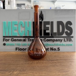 Volumetric Flask 250 mL, Amber Color, Boro 3.3 Material, Joan Lab.