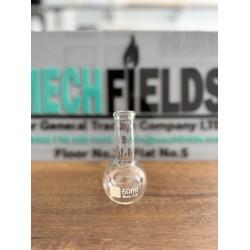 Flat Bottom Flask 50 mL, Boro 3.3 Material, Joan Lab.