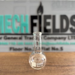 Flat Bottom Flask 50 mL, Boro 3.3 Material, Joan Lab.