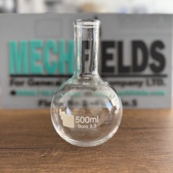 Flat Bottom Flask 500 mL, Boro 3.3 Material, Joan Lab.