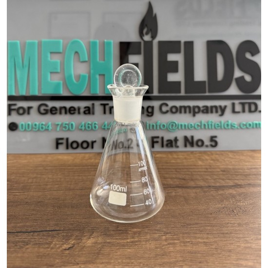 Iodine Flask with Stopper 100 mL, Boro 3.3 Material, Joan Lab.