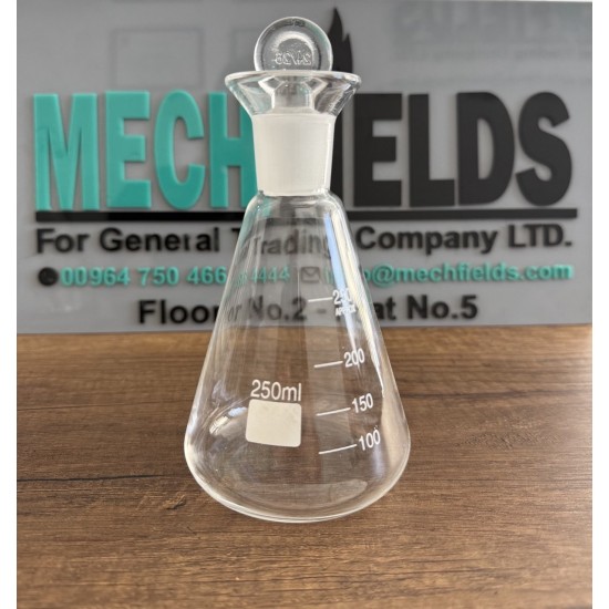 Iodine Flask with Stopper 250 mL, Boro 3.3 Material, Joan Lab.