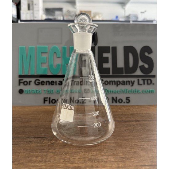 Iodine Flask with Stopper 500 mL, Boro 3.3 Material, Joan Lab.