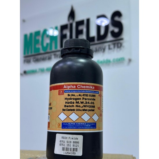 Hydrogen Peroxide H2O2, MW. 34.01, 500ml ALPHA CHEMIKA