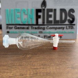 Separating Funnel with PTFE Stopcock, Graduated, 125 mL, Boro 3.3 Material, Joan Lab.