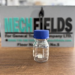 Reagent Bottle with Blue Screw Cap 100 mL, Clear Glass, Boro 3.3 Material,1408 Joan Lab.