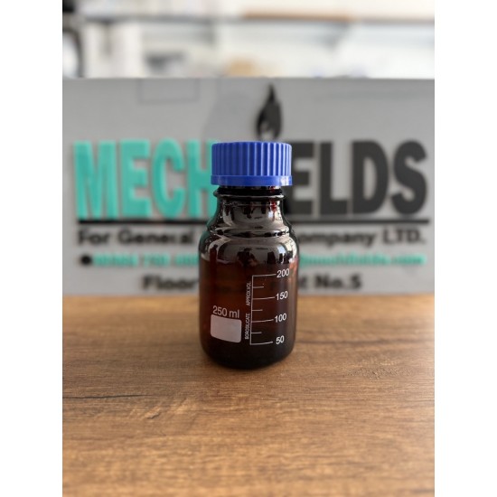 Reagent Bottle with Blue Screw Cap 250 mL, Amber Glass, Boro 3.3 Material,1408 Joan Lab.