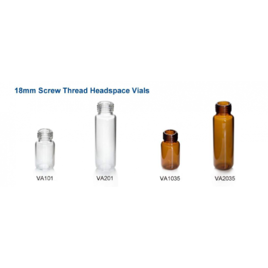 Vial 20mL Amber Precision Screw Headspace Vial, Round Bottom, 22.5*75mm,