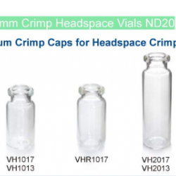 Vial 20mL Clear Crimp-top Headspace Vial, Flat Bottom, 22.5*75mm,