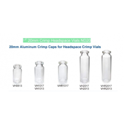 Vial 20mL Clear Crimp-top Headspace Vial, Flat Bottom, 22.5*75mm,
