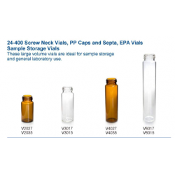 Vial 60mL Clear EPA Screw Vial, 24-400 Thread, 27.5*140mm, 7.0 type glass