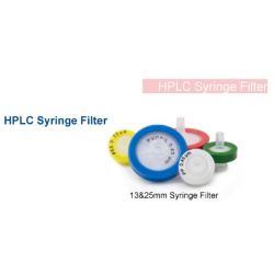 Syringe Filter 25mm 0.45μm, Hydrophilic PTFE, Red color