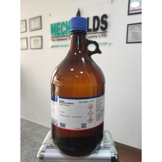 Methanol AR/ACS (Methyl Alcohol) CH3OH 2.5 Lt., purity 99.5% CDH