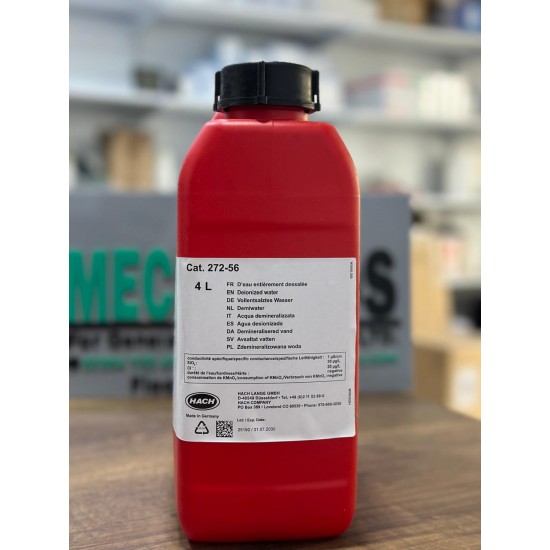 Water, deionized and demineralized, 4 L HACH GE 272-56