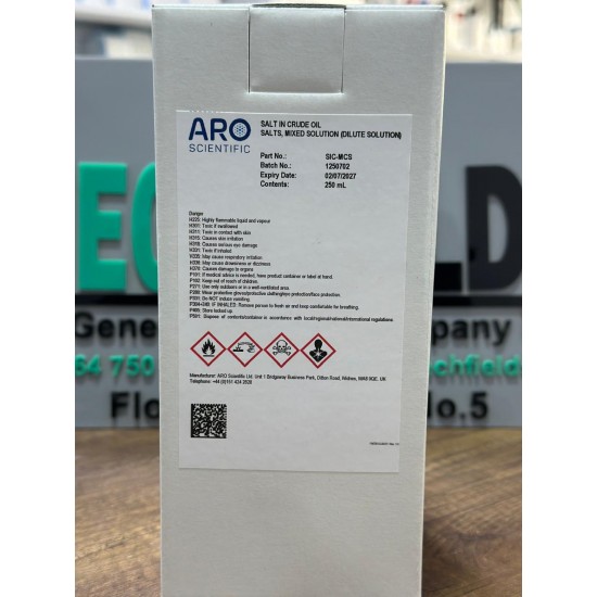 Salt in Crude Materials, Salts, Mixed Solution (Dilute) 250mL SIC-MCS ARO UK