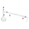 Simple Distillation Apparatus - Borosilicate Glass - Flask, Still Head, Condenser, Receiver Adapter, Joint Clips