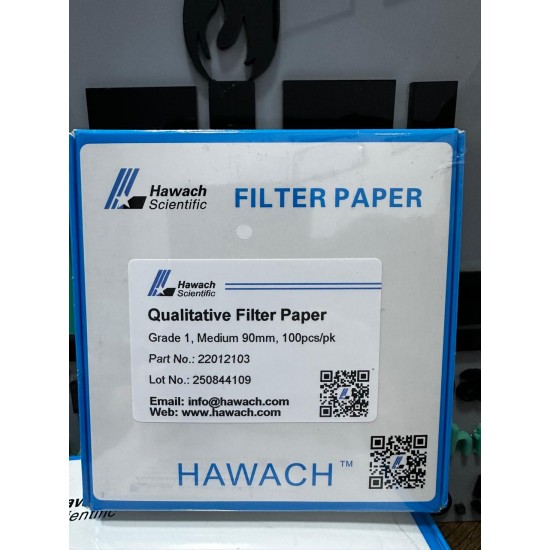 Qualitative Filter Papers, Medium, 11um, 90mm, 100pcs/pk HAWACH