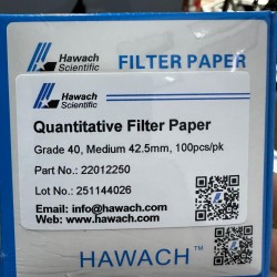 Quantitative Filter Papers, Grade 40, Medium, 8um, 42.5mm, 100pcs/pk HAWACH