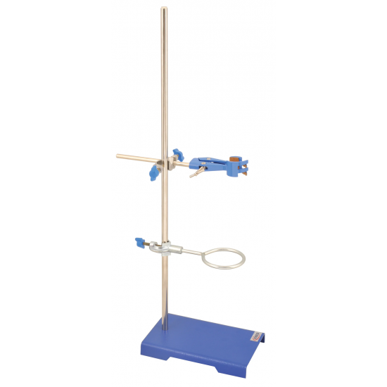 Stand Support Set, stainless steel, Lab Stand and Clamp with Steel Support Ring, 4 Piece Set