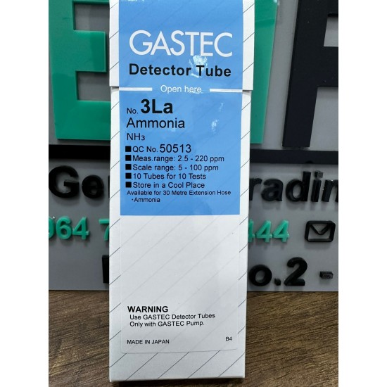 Gastec No. 3La Ammonia (NH3) Detector Tube