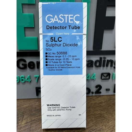 Gastec Sulphur Dioxide (SO2) Detector Tube – No. 5LC