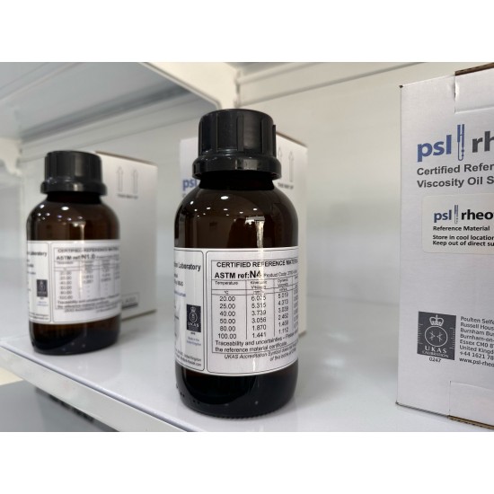 N4 Viscosity Standard (for research 1 only) in 500mL container. Supplied complete with UKAS (ISO 17025)