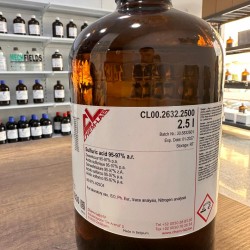 Sulfuric acid 95-97% a.r. 95-97% H2SO4 For laboratory use, ISO, Ph. Eur., trace analysis, Nitrogen analysis